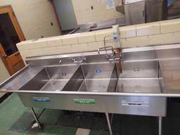 Stainless Steel 3 Bay Sink