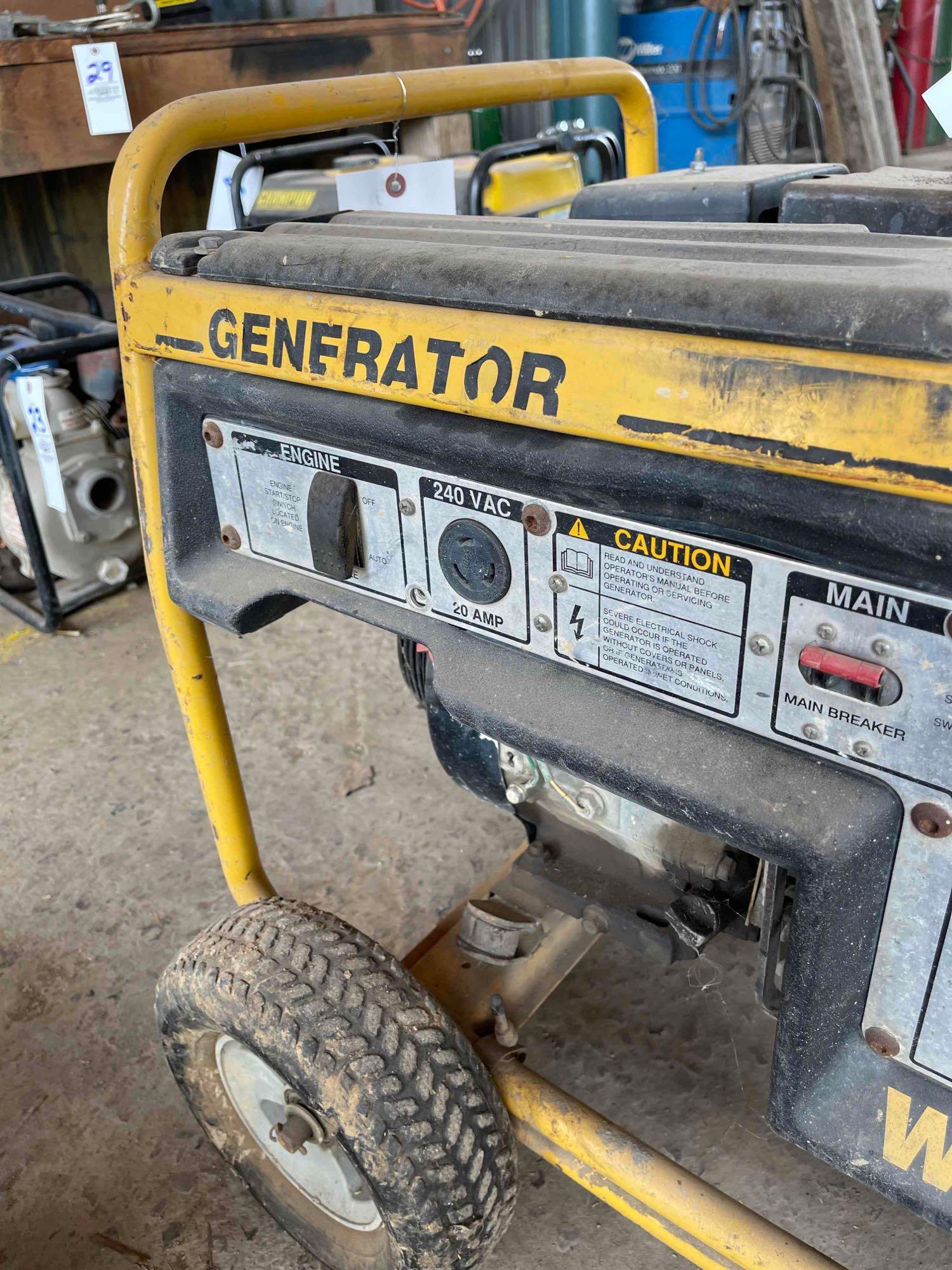 WACKER gas generator G 3.7 with Honda 8 hp engine. been sitting in shop