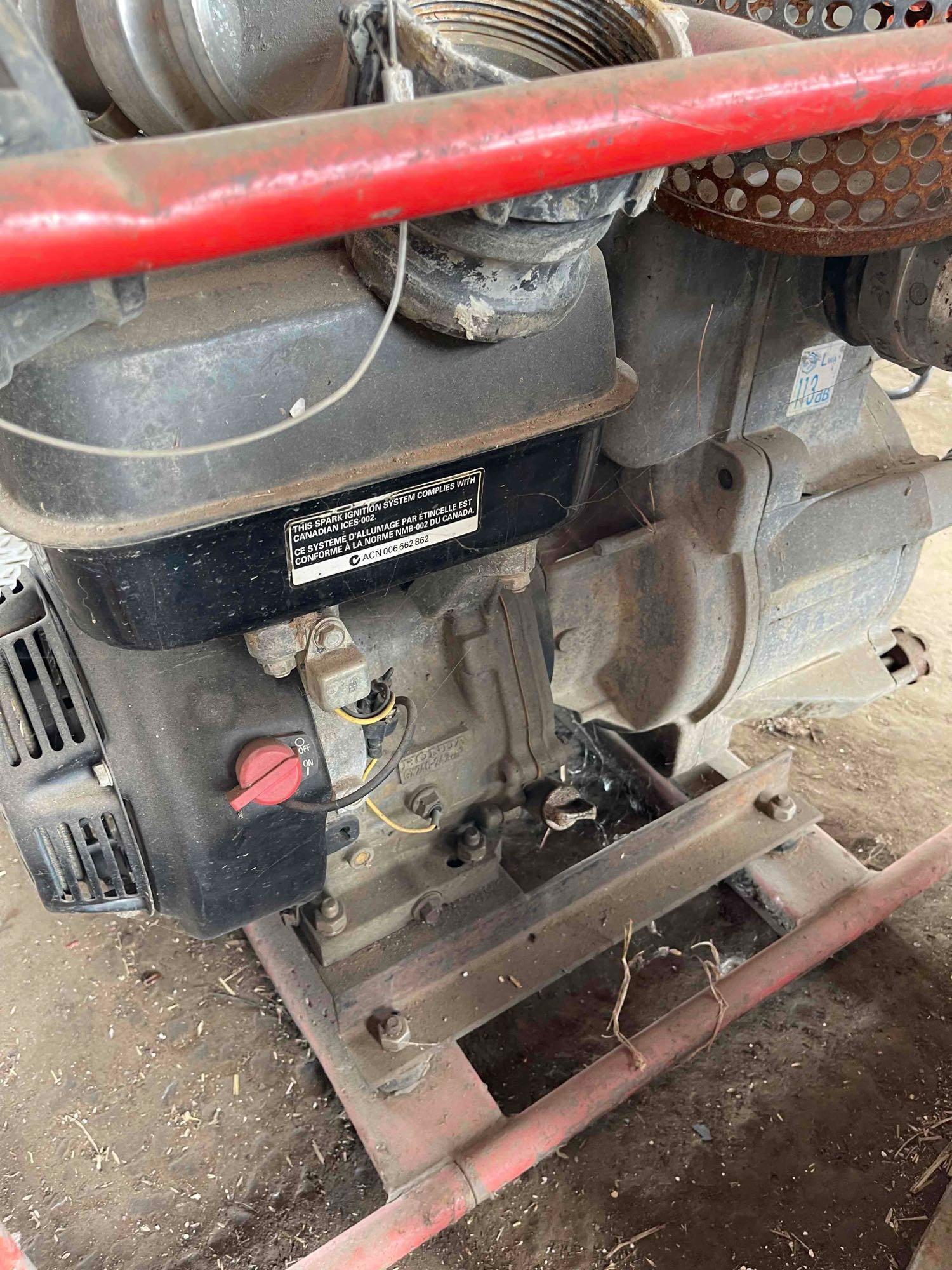 Trash pump w/ Honda 8 hp engine, been sitting in shop