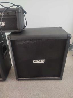 2 Crate Speaker Cabinets and Head Unit