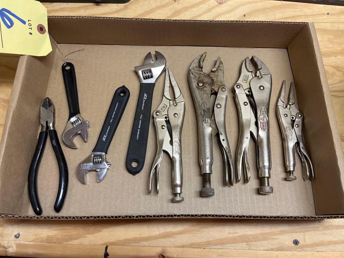 vise grips, wrenches