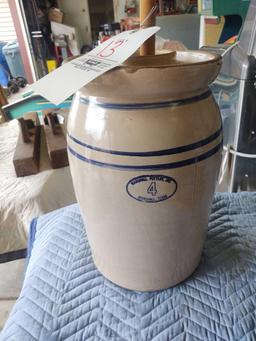 Marshall Pottery #4 Banded Butter Churn Crock