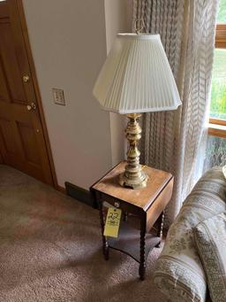 side table and table lamp