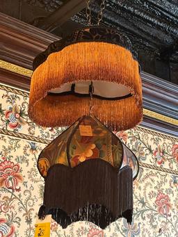 2 dark Victorian like lamp shades