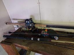 Assortment of Fishing Rods & Fishing Supplies