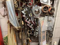 Gaskets, Exhaust Parts, Misc Pieces on Pegboards