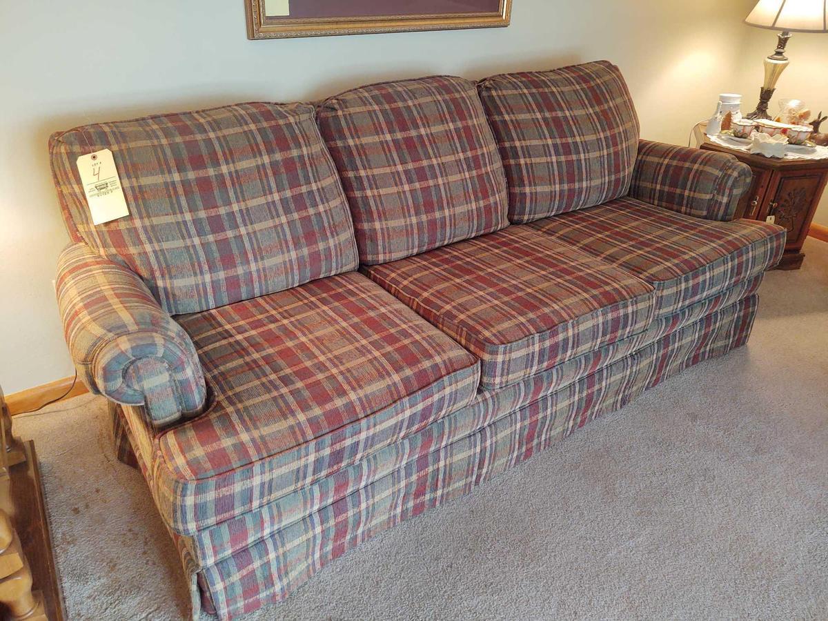 Norwalk Furniture Plaid 3 Cushion Sofa