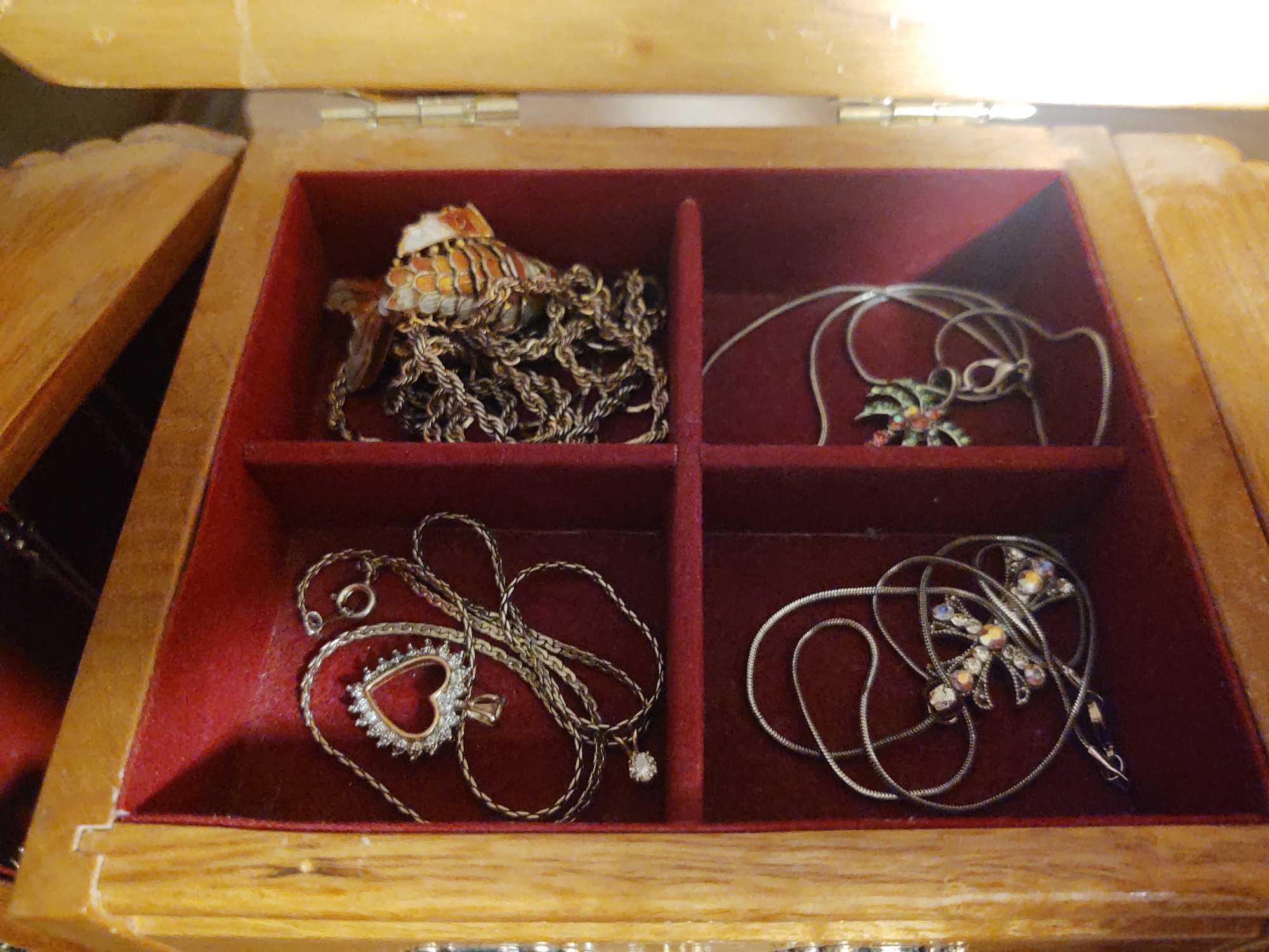 3 Jewelry Boxes and Assorted Costume Jewelry