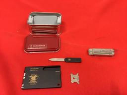 Victorinox and Leatherman Knives