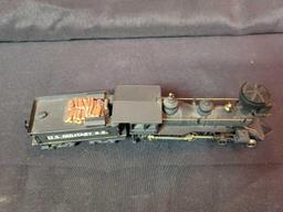 Baldwin US military 4-4-0 brass engine and tender, no drive shaft