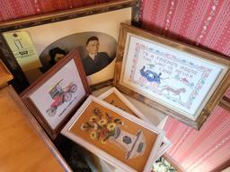 Ancestrial frame and needlepoint art