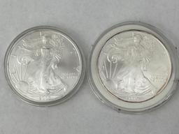 2003 & 2005 US Silver Eagle .999 Silver bid x 2