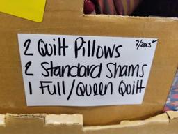 pillows, shams, full/queen quilt