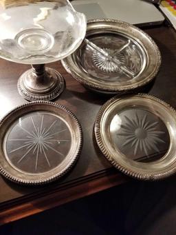 4 serving pcs with Sterling trim