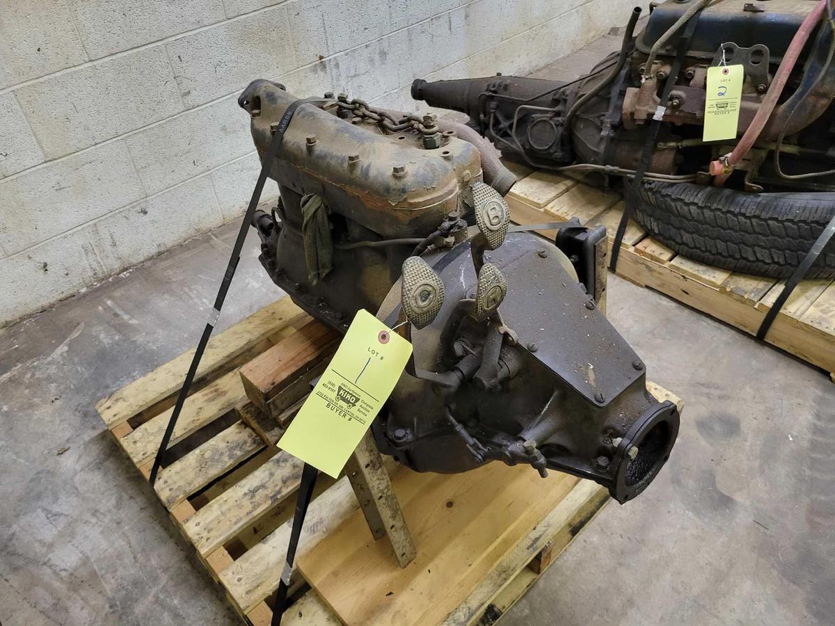 4 cylinder motor with transmission no carburetor