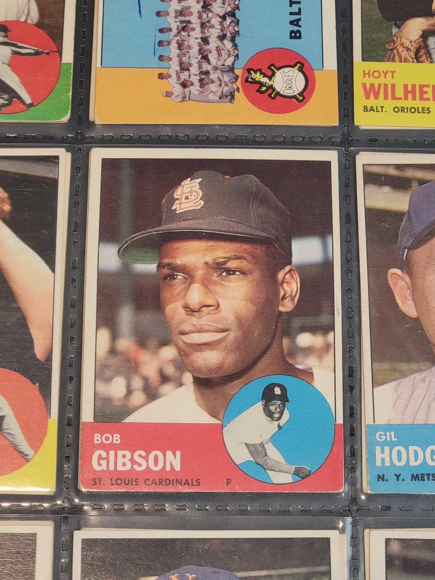 1963 Topps Baseball 180 different cards partial set HOFers Stars Leaders Commons