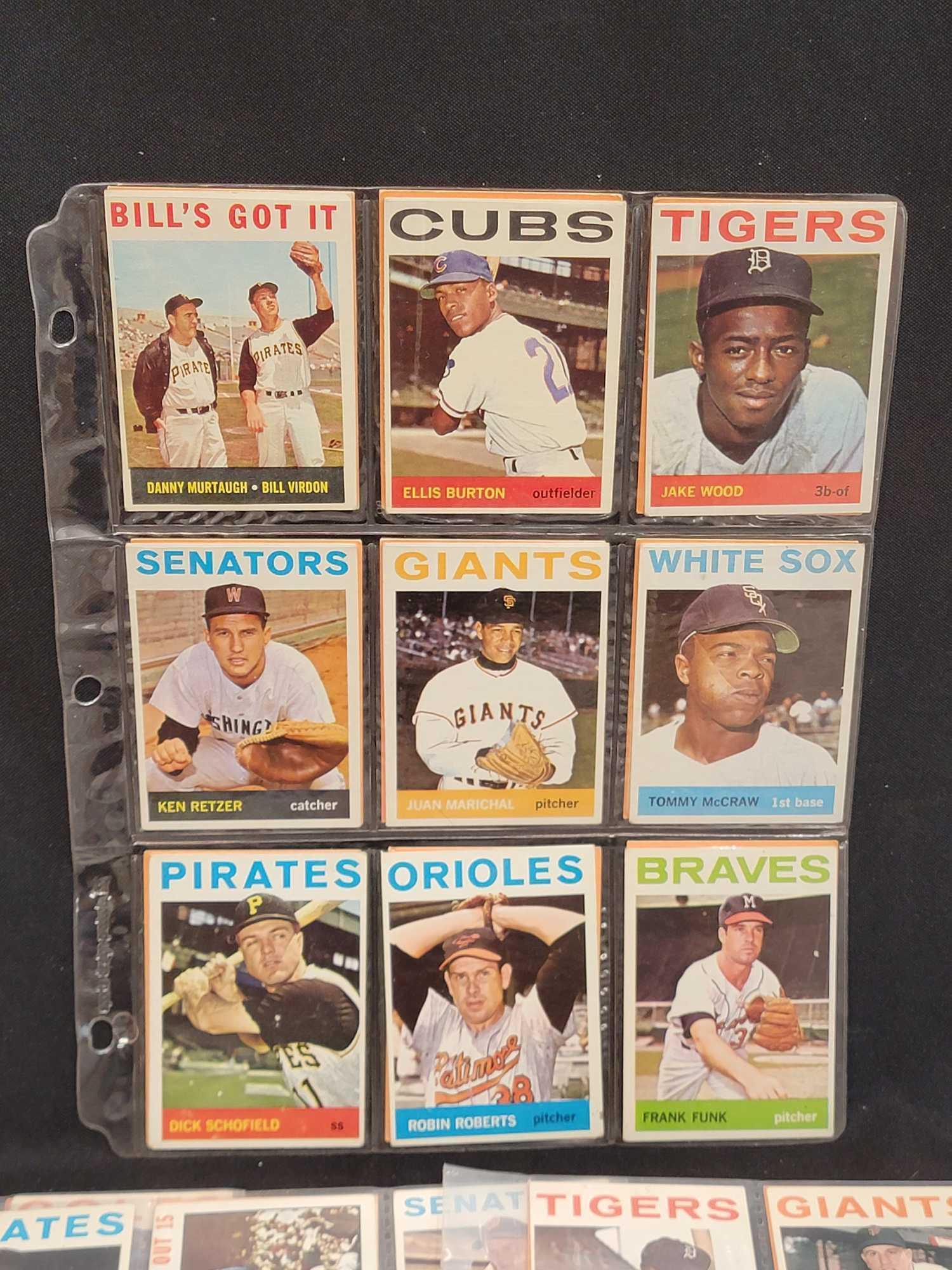 1964 Topps Baseball 200 different cards partial set Leaders Stars RCs Team cards
