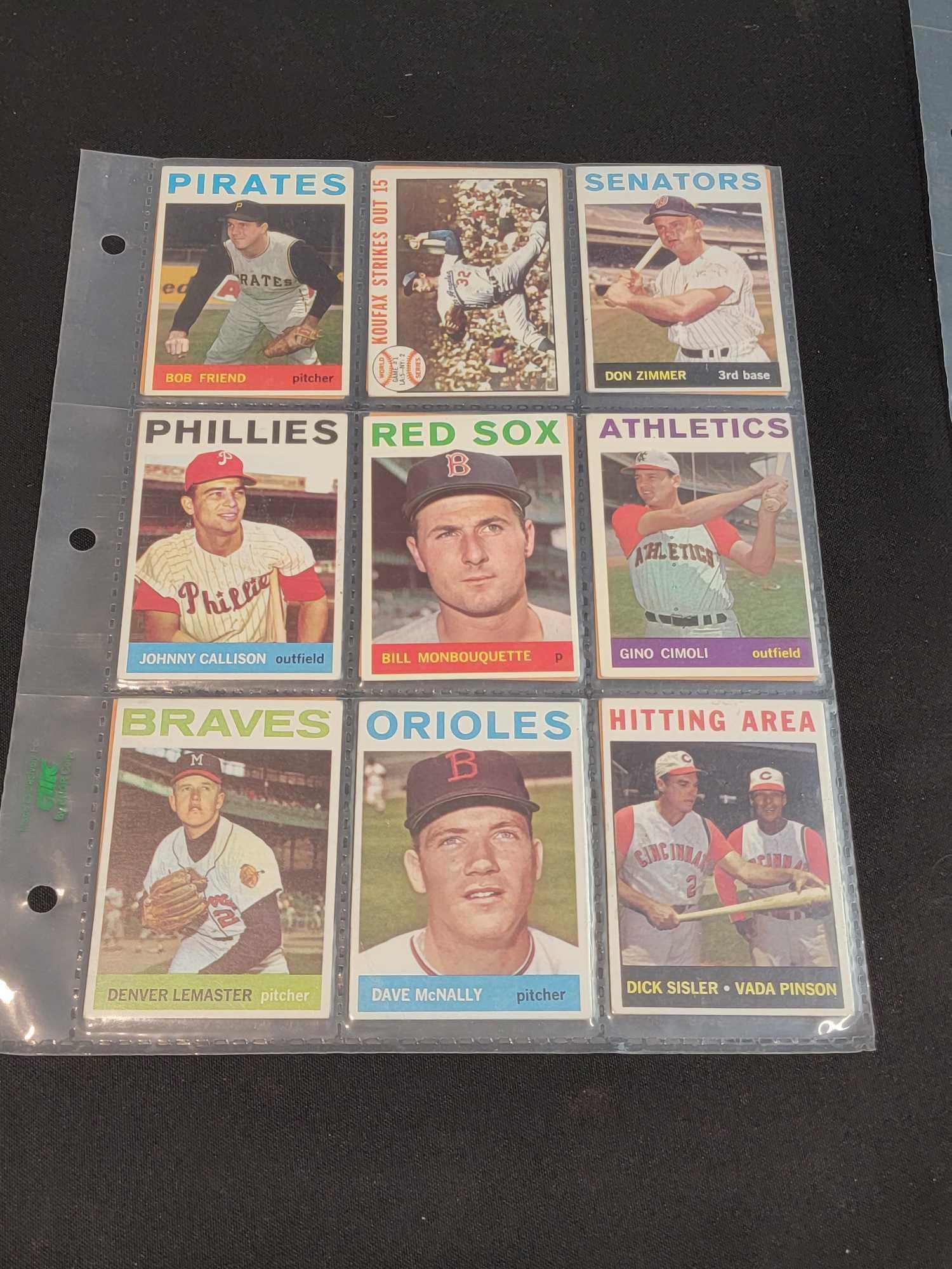 1964 Topps Baseball 200 different cards partial set Leaders Stars RCs Team cards