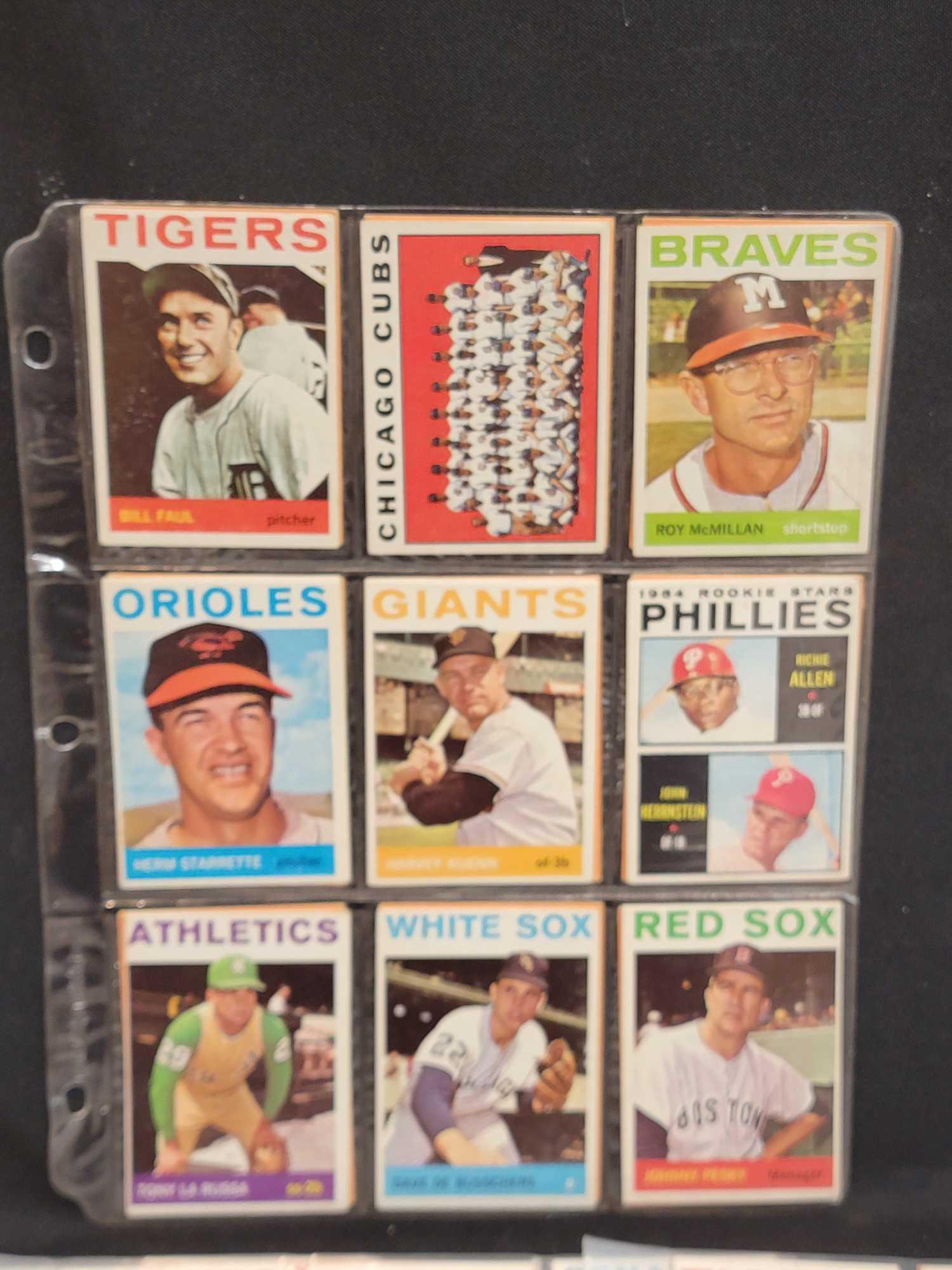 1964 Topps Baseball 200 different cards partial set Leaders Stars RCs Team cards