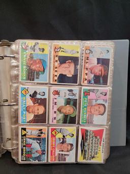 1960 Topps Baseball card set minus 5 cards HOFers RCs in binder