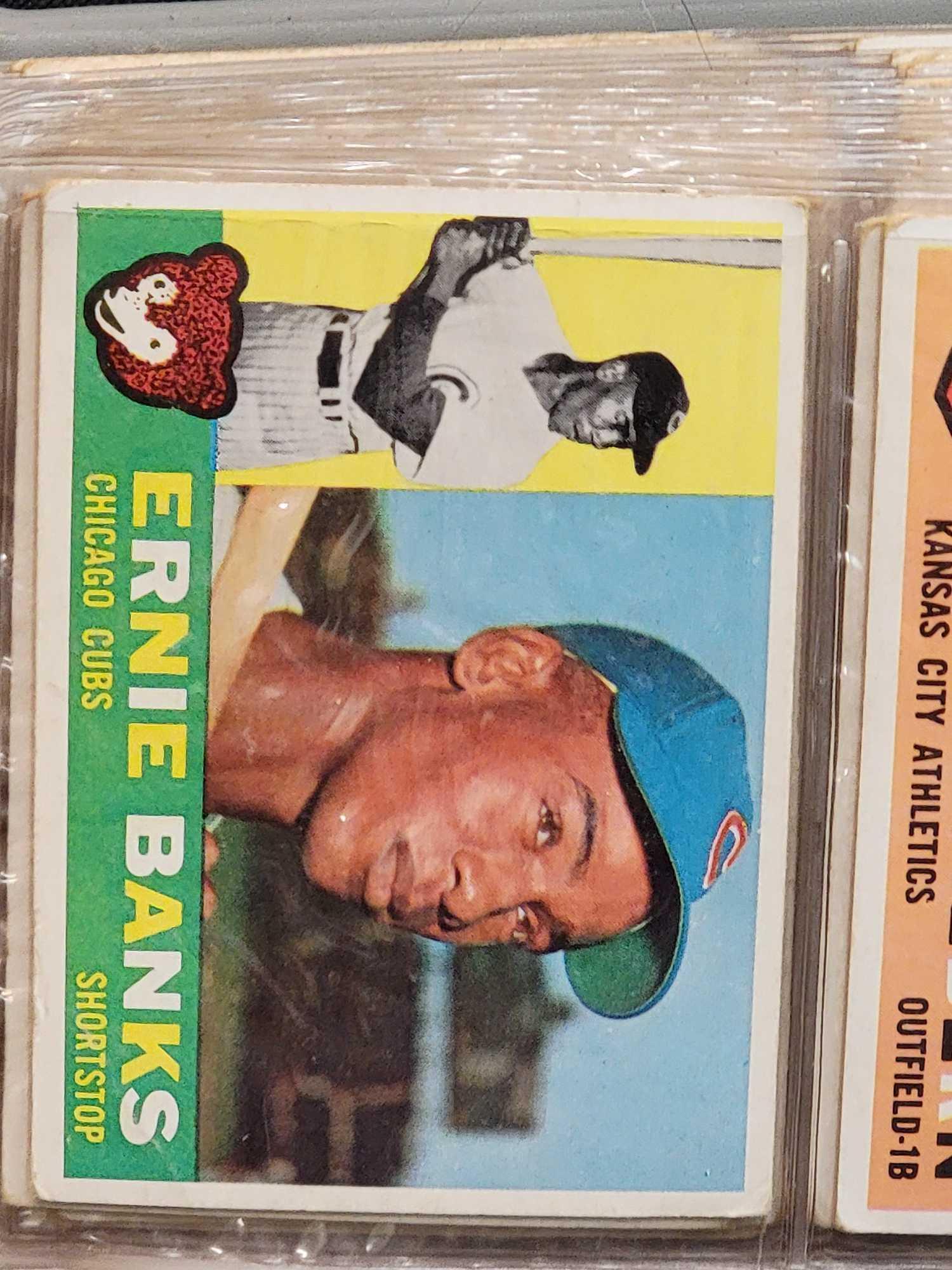 1960 Topps Baseball card set minus 5 cards HOFers RCs in binder