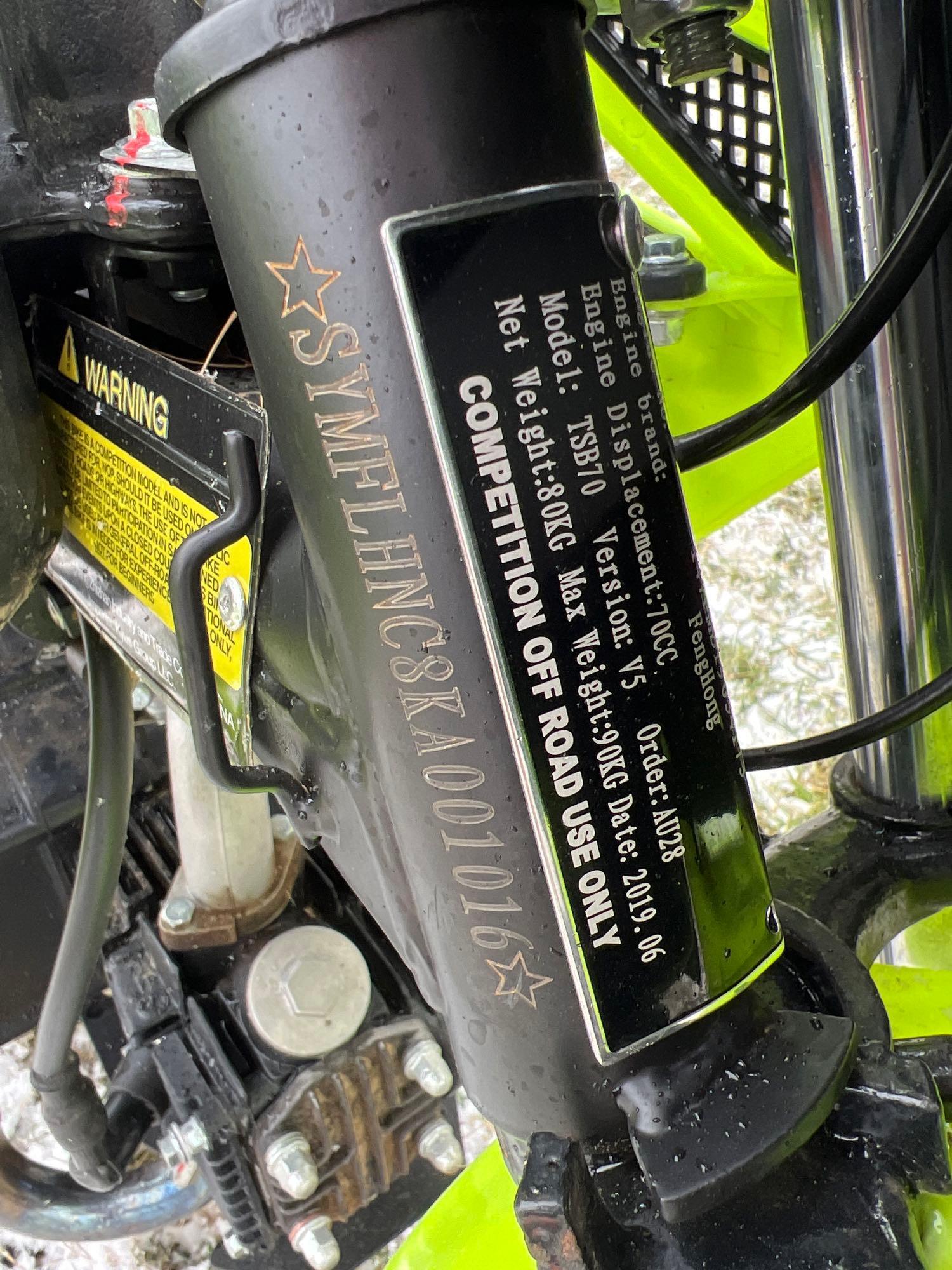 2019 Thumpstar Dirt Bike 70cc