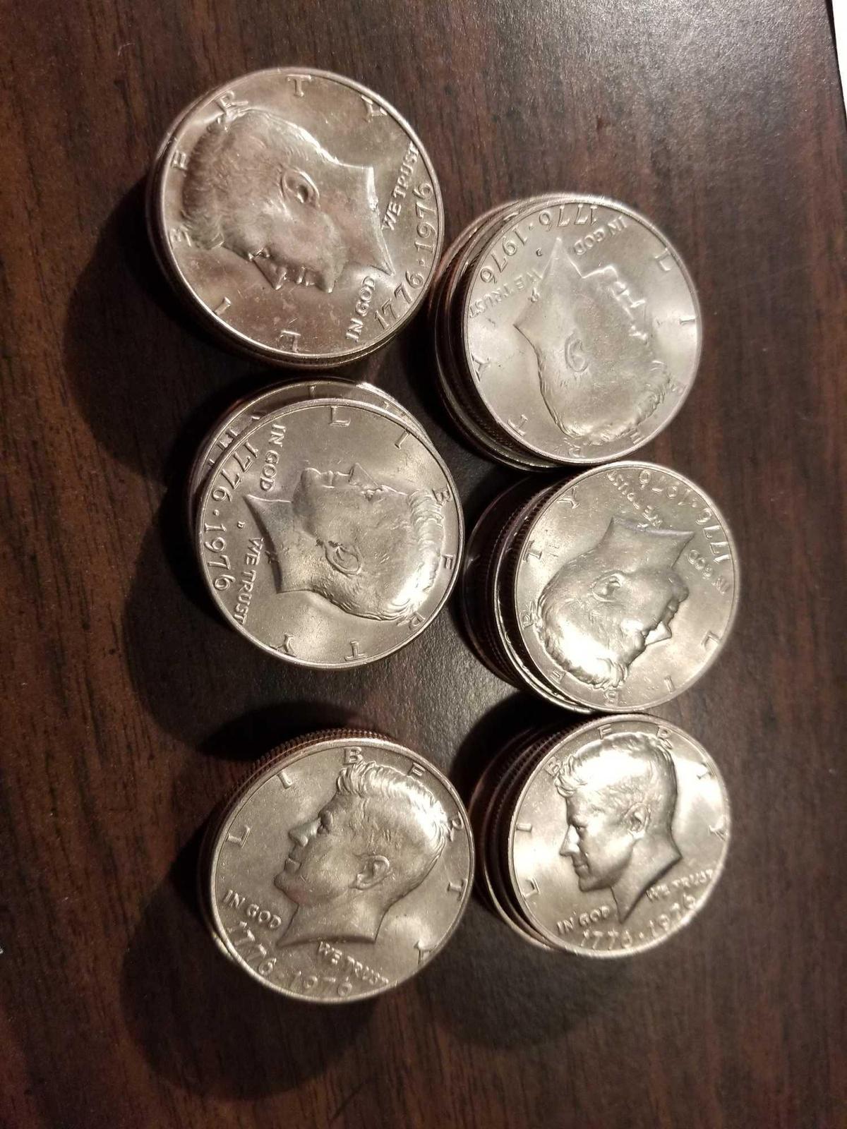 Kennedy bicentennial halves, bid x 29