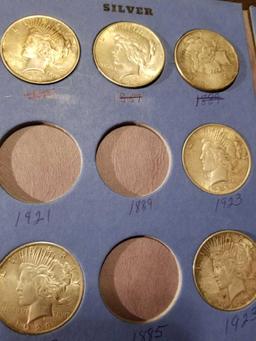 Peace silver dollars, bid x 15