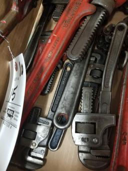 Pipe wrenches, bolt cutters