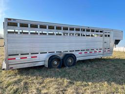 2011 Eby Maverick 7FT BY 24FT Aluminum Gooseneck Livestock Trailer