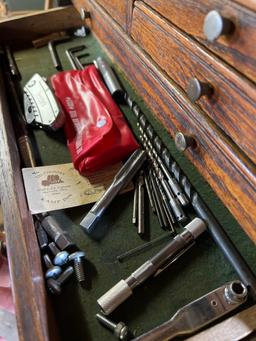 Vintage Machinist Toolbox with Tools