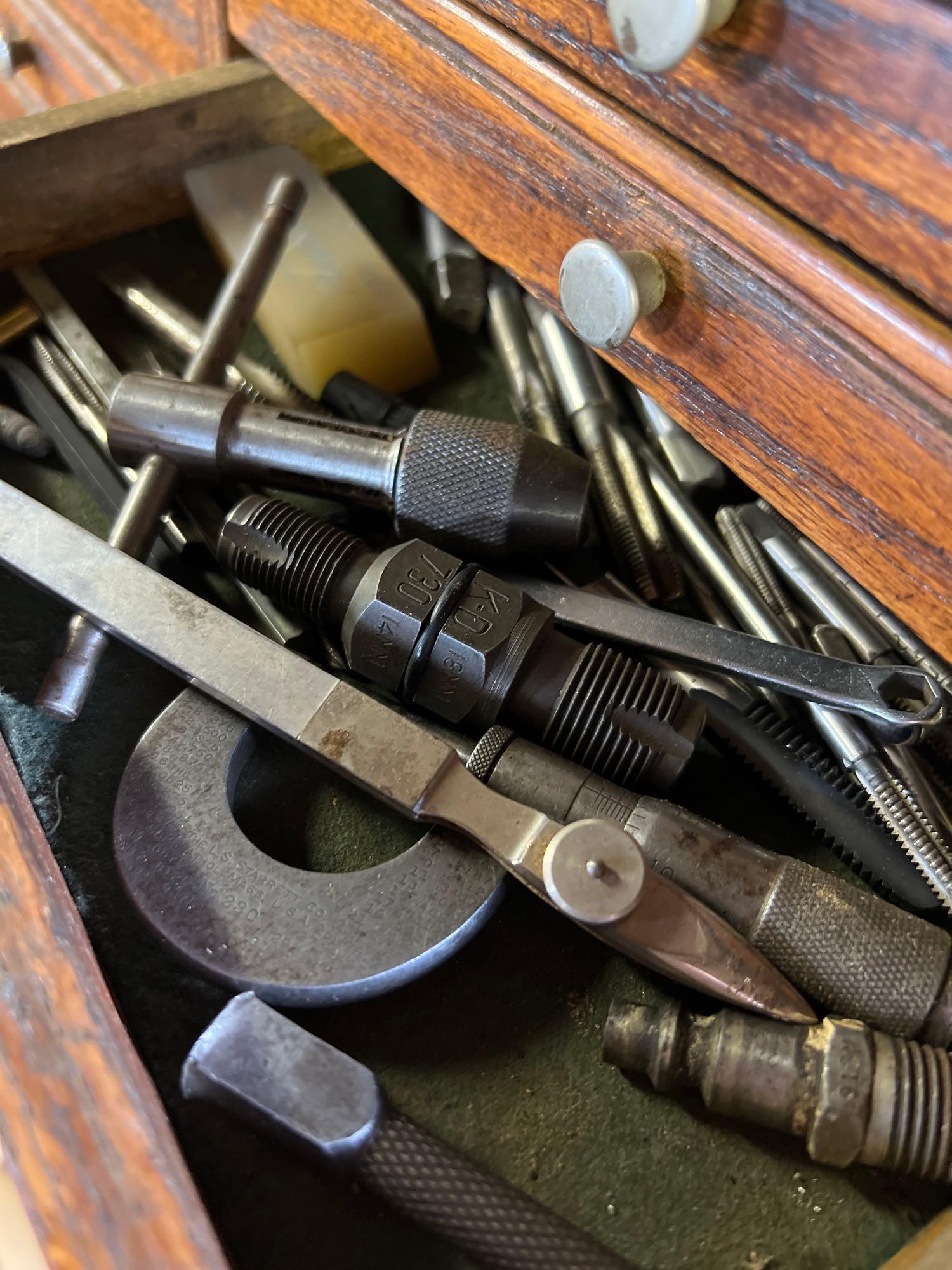 Vintage Machinist Toolbox with Tools
