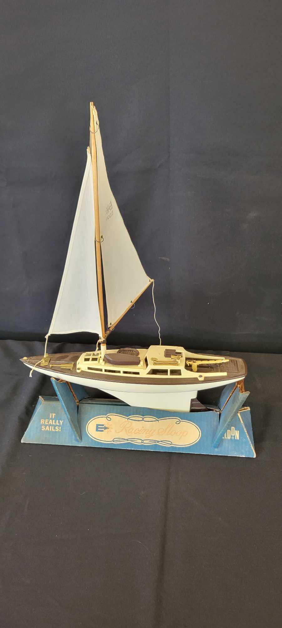 Eldon Racing Sloop with cardboard display