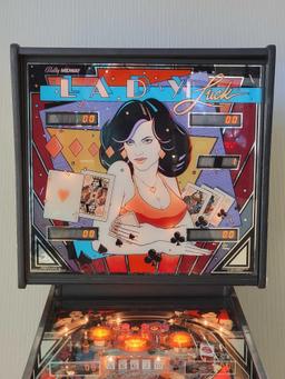 1986 Bally Midway Lady Luck Solid State Pinball Machine only 500 made