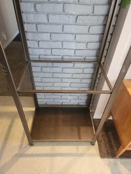 POS Metal and Glass Shelving Unit 7 feet tall