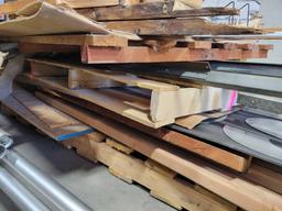 garage door track, pallets, utensils