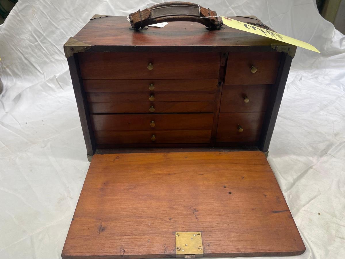 Early 1900?s Dentist travel box with tools
