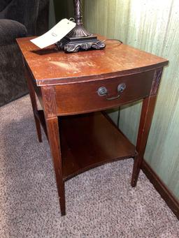 End Table with Table Lamp