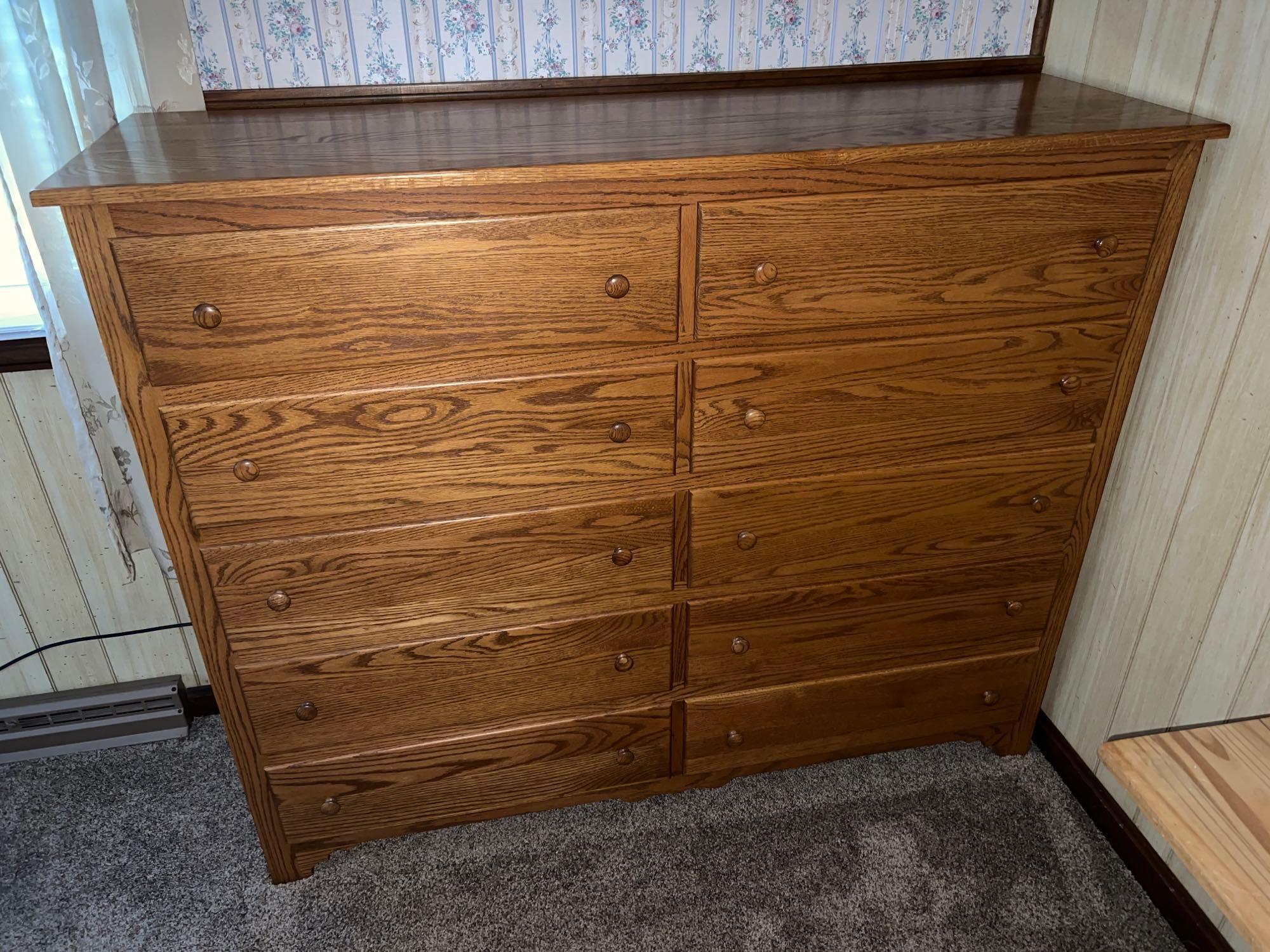 (5) Piece Nice King Oak Bedroom Suite