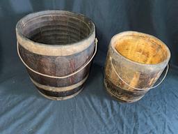 (2) Wooden Paint Kegs