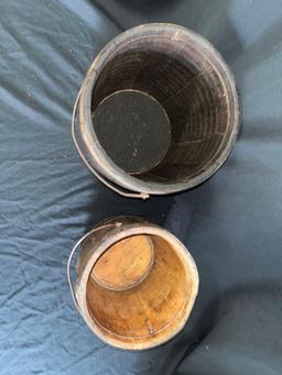 (2) Wooden Paint Kegs