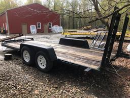 18 ft. X 6'8" Equipment tandem axle trailer