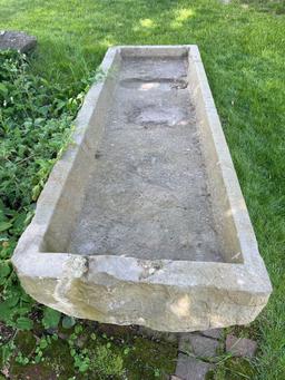 Large Sand Stone Water Trough - Cut-Out Was For A Copper Tub