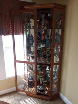 Oak corner curio