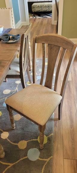 Latitude Furniture table with leaf and 6 chairs, 2 non matching captain chairs