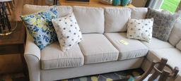 Nice 2 section L shape sofa with accent pillows