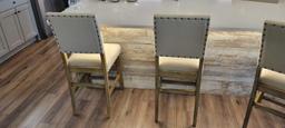 5 Nail head trim bar stools