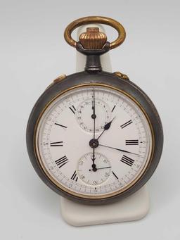 Unusual antique pocket watch, chronograph