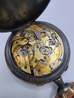 Unusual antique pocket watch, chronograph