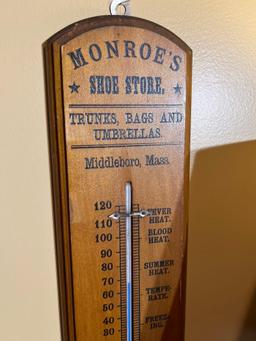Monroe Shoe Store Wood Thermometer